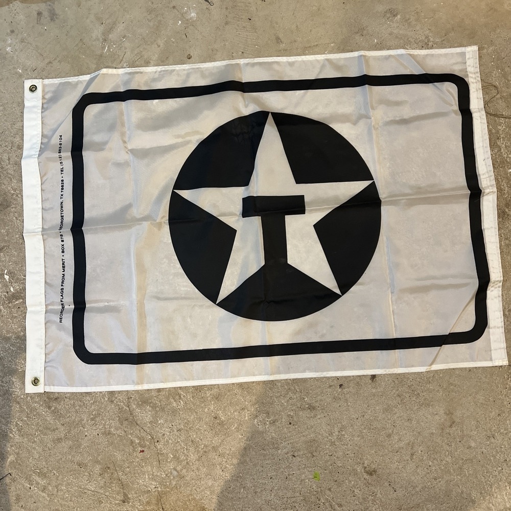 Vintage‎ Texaco Star Logo Flag Merit Georgetown Texas Gas Station Decor 18x12